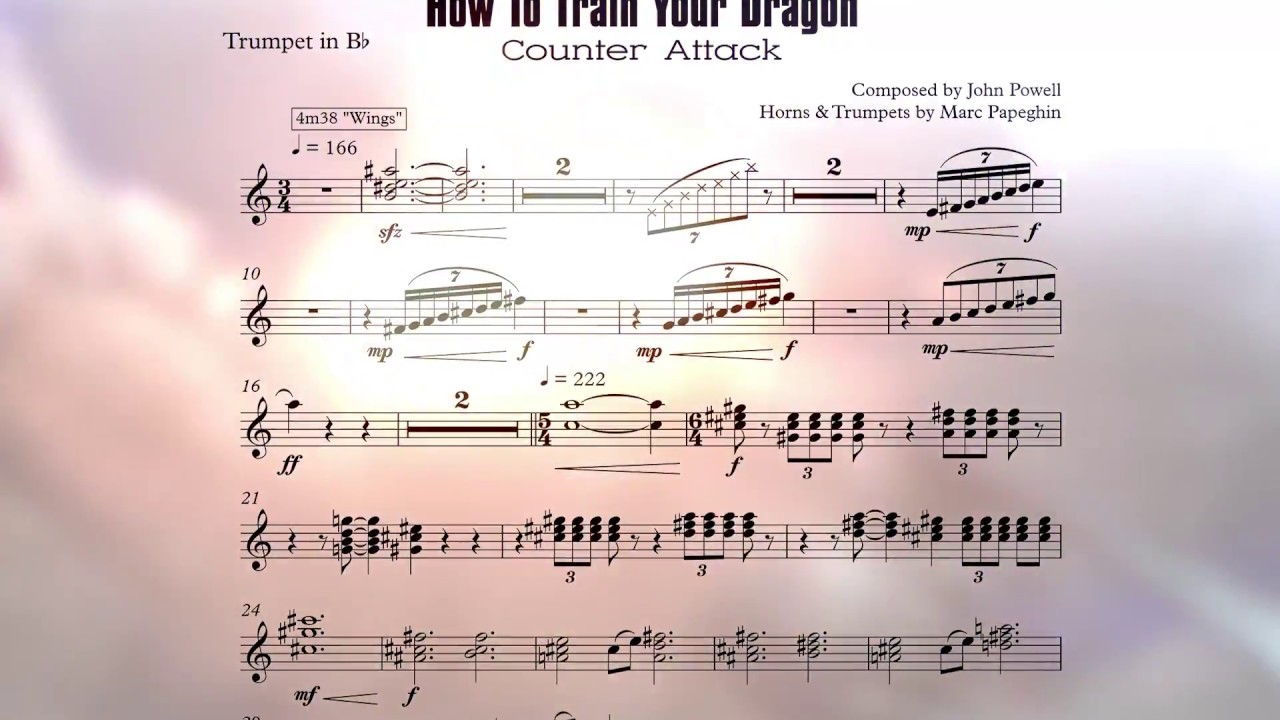 Detail How To Train Your Dragon Trumpet Sheet Music Nomer 16