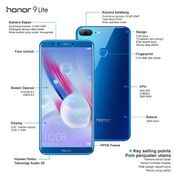 Detail Hp Huawei Honor 9 Lite Gambar Dan Spesifikasinya Nomer 2