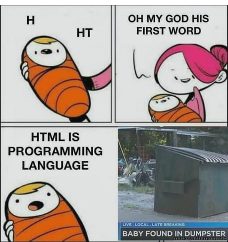 Detail Html Is A Programming Language Meme Nomer 20