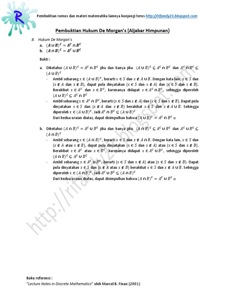 Detail Hukum De Morgan Nomer 21