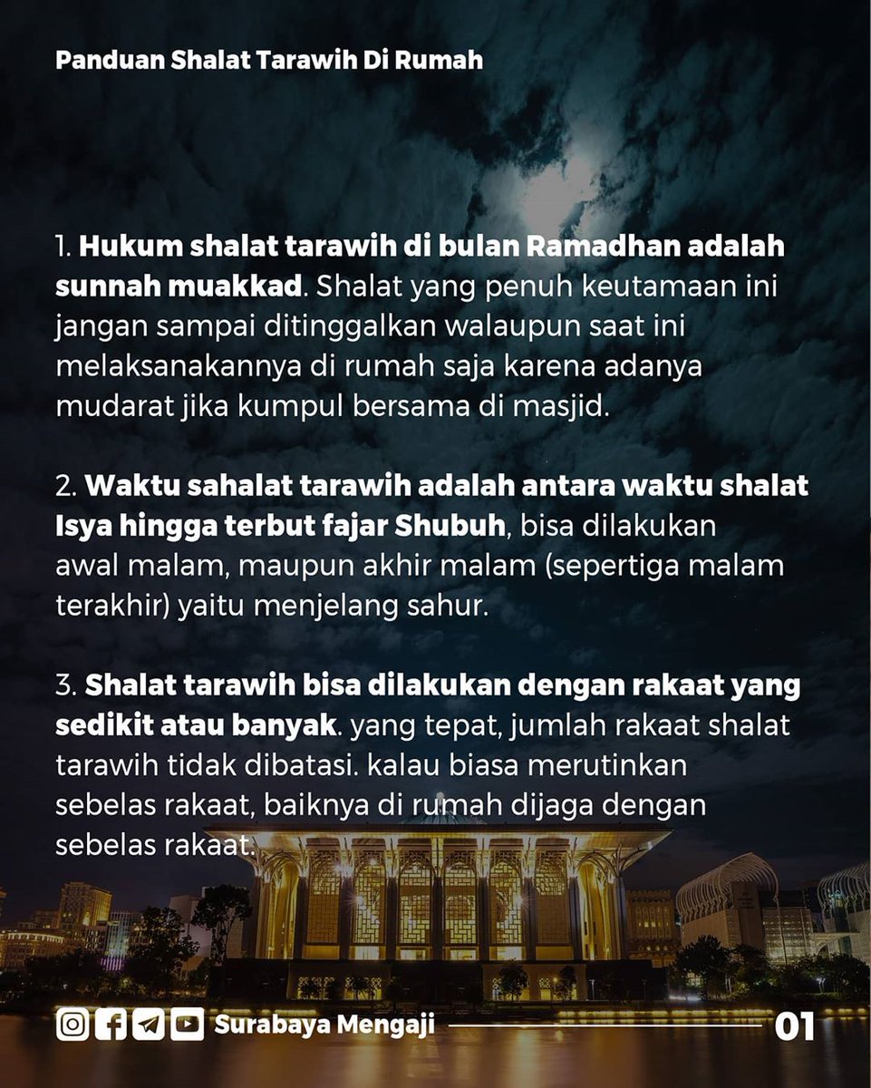 Detail Hukum Shalat Tarawih Di Rumah Nomer 2