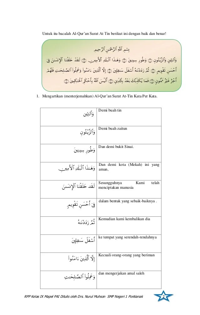 Detail Hukum Tajwid Dalam Surat At Tin Nomer 40