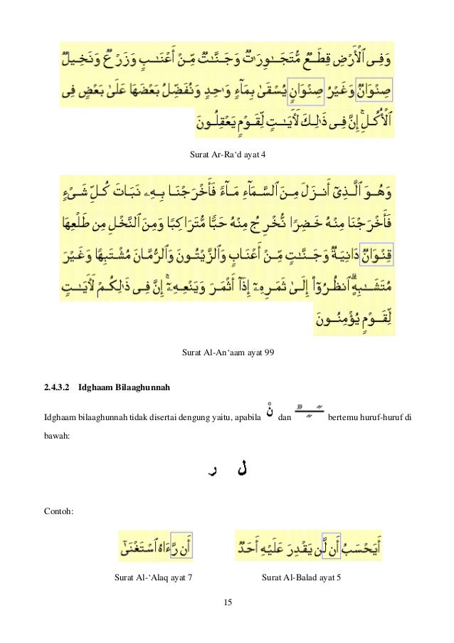 Detail Hukum Tajwid Surat Al Balad Nomer 36