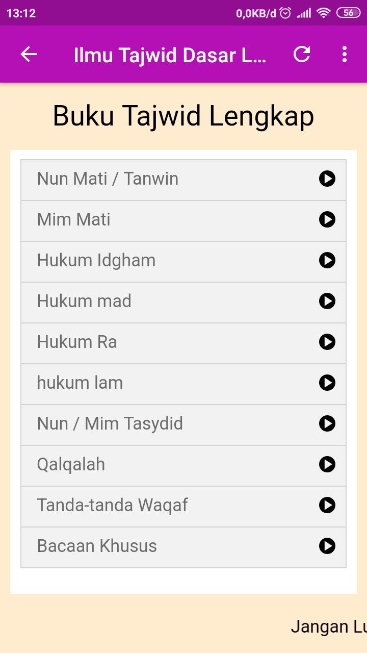 Detail Hukum Tajwid Surat Al Falaq Nomer 29