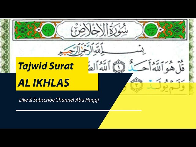 Detail Hukum Tajwid Surat Al Ikhlas Nomer 9