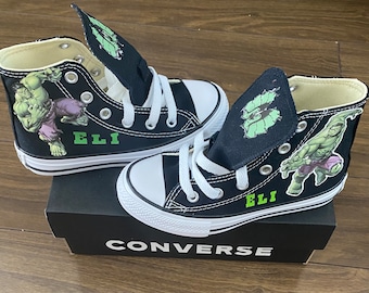 Detail Hulk Converse High Tops Nomer 13