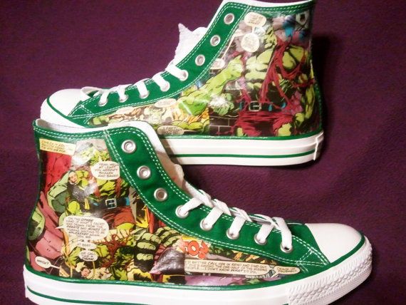 Detail Hulk Converse High Tops Nomer 6