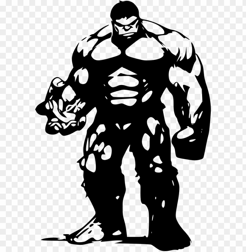 Detail Hulk Face Clipart Black And White Nomer 13