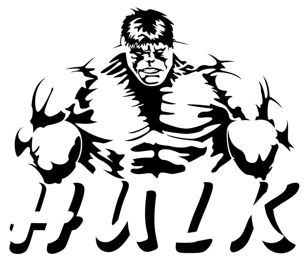 Detail Hulk Face Clipart Black And White Nomer 38