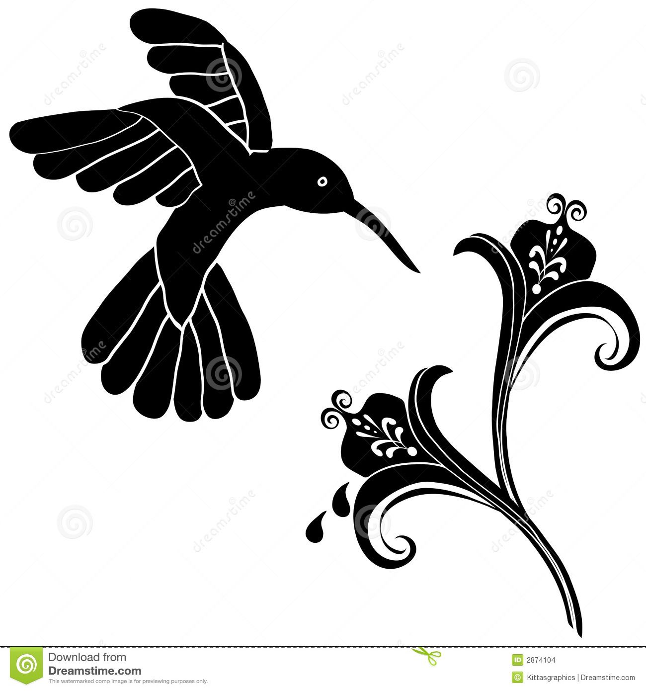 Detail Hummingbird And Flower Clipart Nomer 8