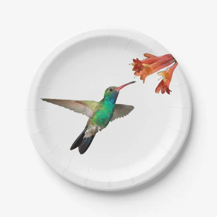 Hummingbird Paper Plates - KibrisPDR