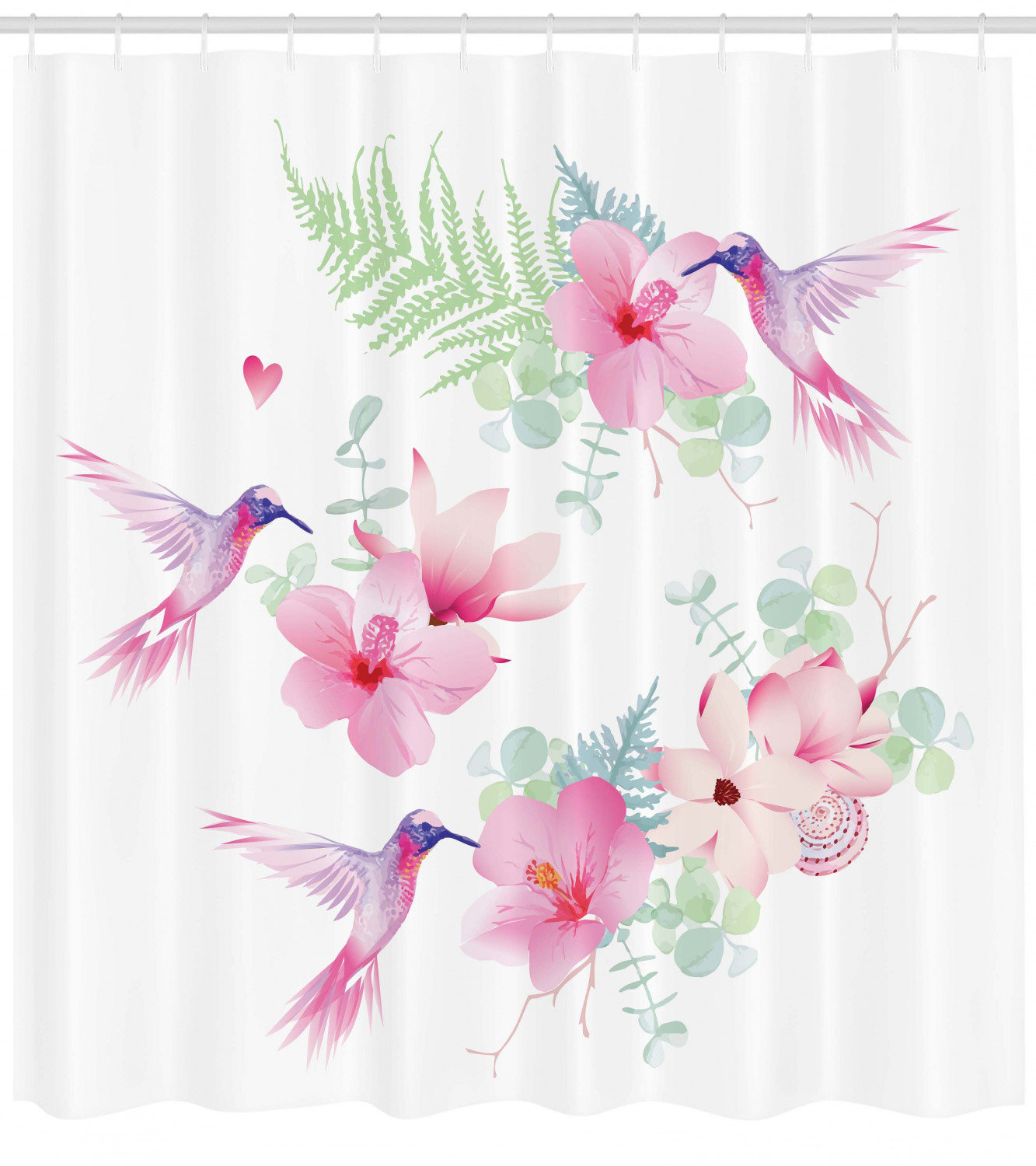 Detail Hummingbird Shower Curtain Set Nomer 11