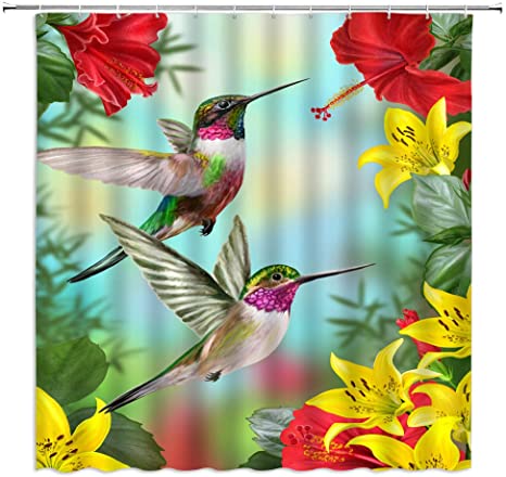 Detail Hummingbird Shower Curtain Set Nomer 18