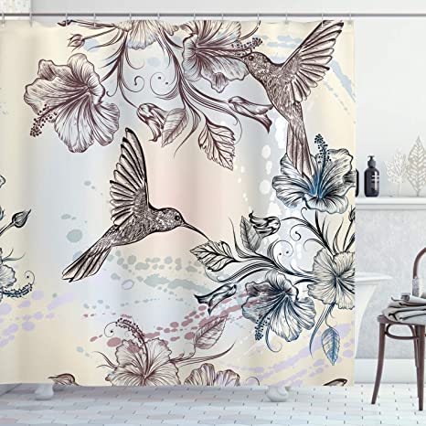 Detail Hummingbird Shower Curtain Set Nomer 22