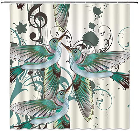 Detail Hummingbird Shower Curtain Set Nomer 42