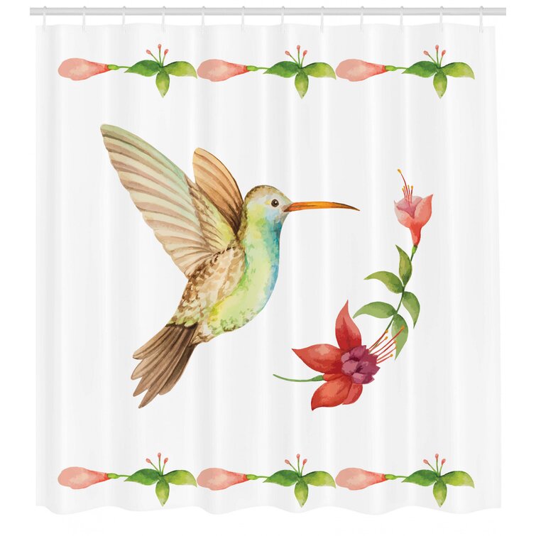 Detail Hummingbird Shower Curtain Set Nomer 6