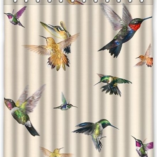 Detail Hummingbird Shower Curtain Set Nomer 57