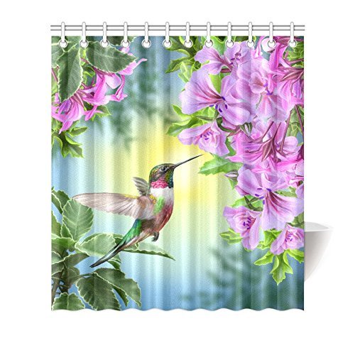 Detail Hummingbird Shower Curtain Set Nomer 8