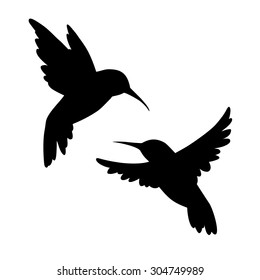 Detail Hummingbird Silhouette Vector Nomer 4