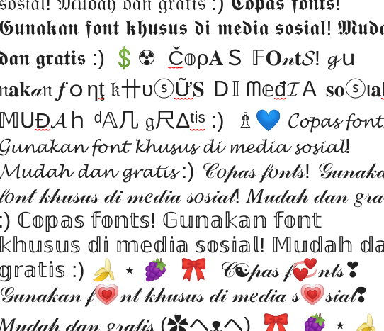 Detail Huruf Copy Paste Nomer 2