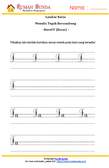 Detail Huruf F Bersambung Nomer 3
