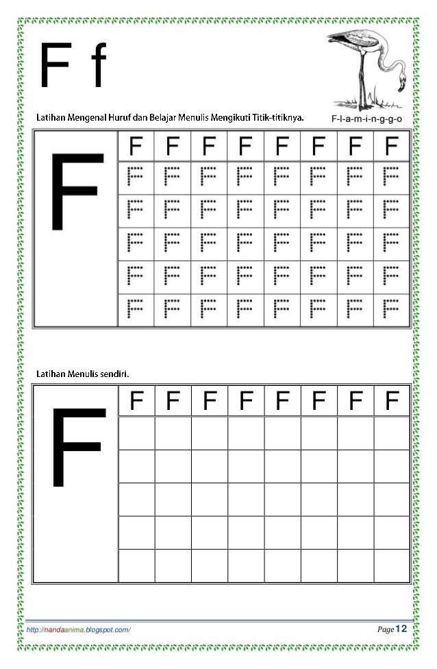 Detail Huruf F Sambung Nomer 46