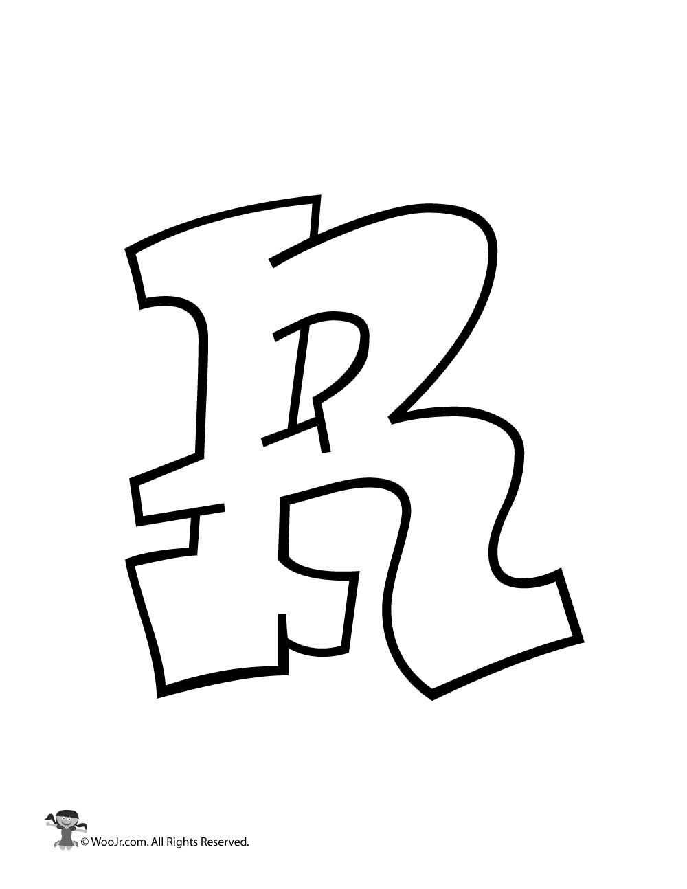 Huruf Grafiti R - KibrisPDR