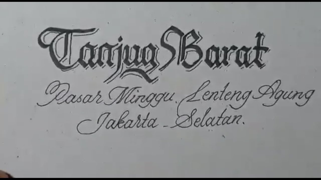 Detail Huruf Kaligrafi Latin Nomer 5