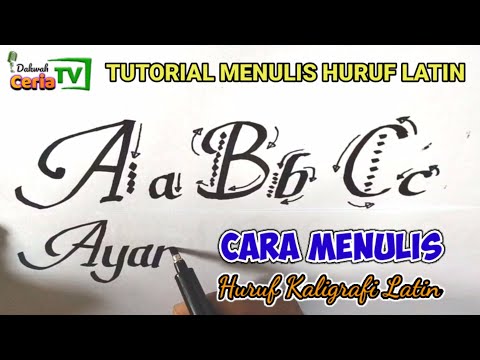 Detail Huruf Kaligrafi Latin Nomer 46