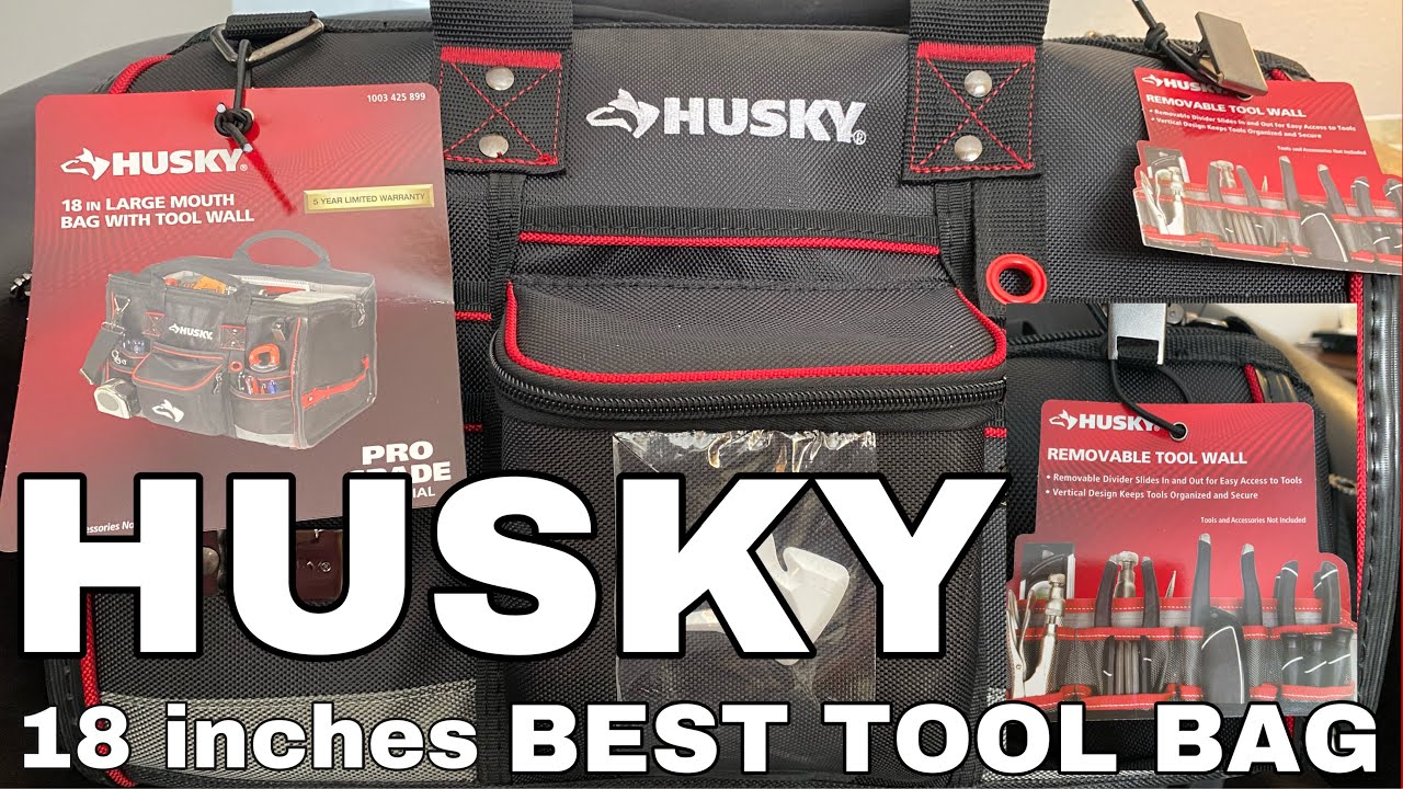 Detail Husky 18 In Large Mouth Tool Bag With Tool Wall Nomer 23