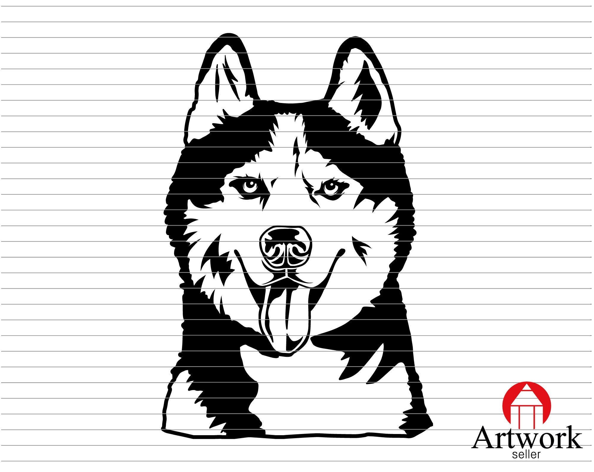 Detail Husky Face Clipart Nomer 26