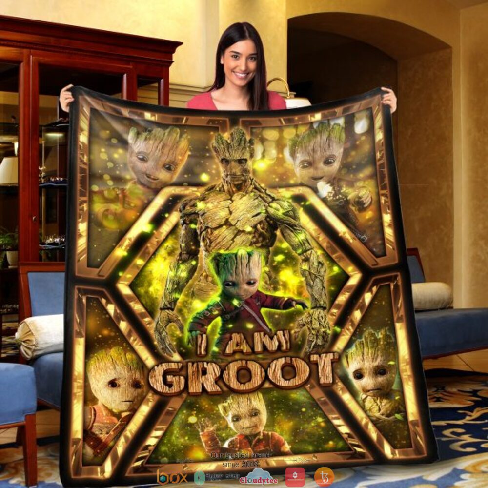 Detail I Am Groot Blanket Nomer 9