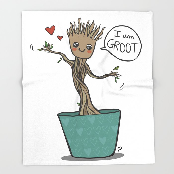 Detail I Am Groot Blanket Nomer 7