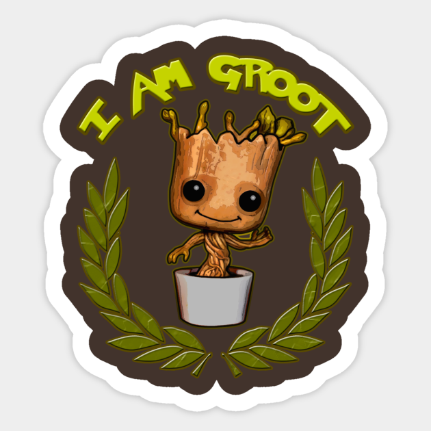 Detail I Am Groot Sticker Nomer 6