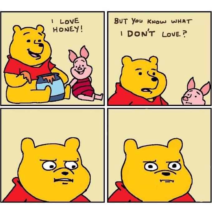 I Love Honey Meme Pooh - KibrisPDR