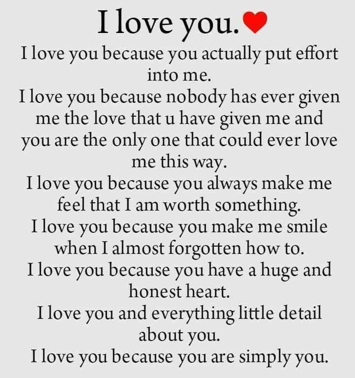 Detail I Love You Because Quotes For Him Nomer 3