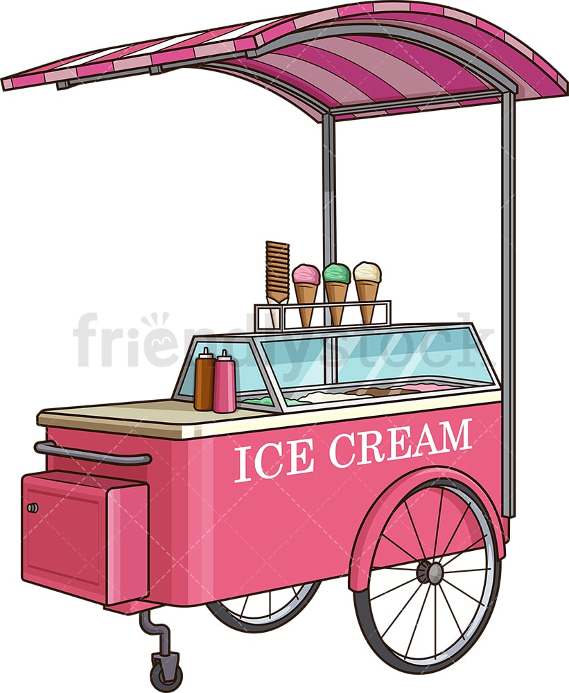 Ice Cream Cart Clipart - KibrisPDR