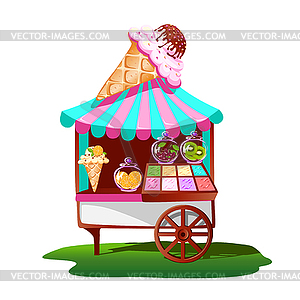 Detail Ice Cream Cart Clipart Nomer 12