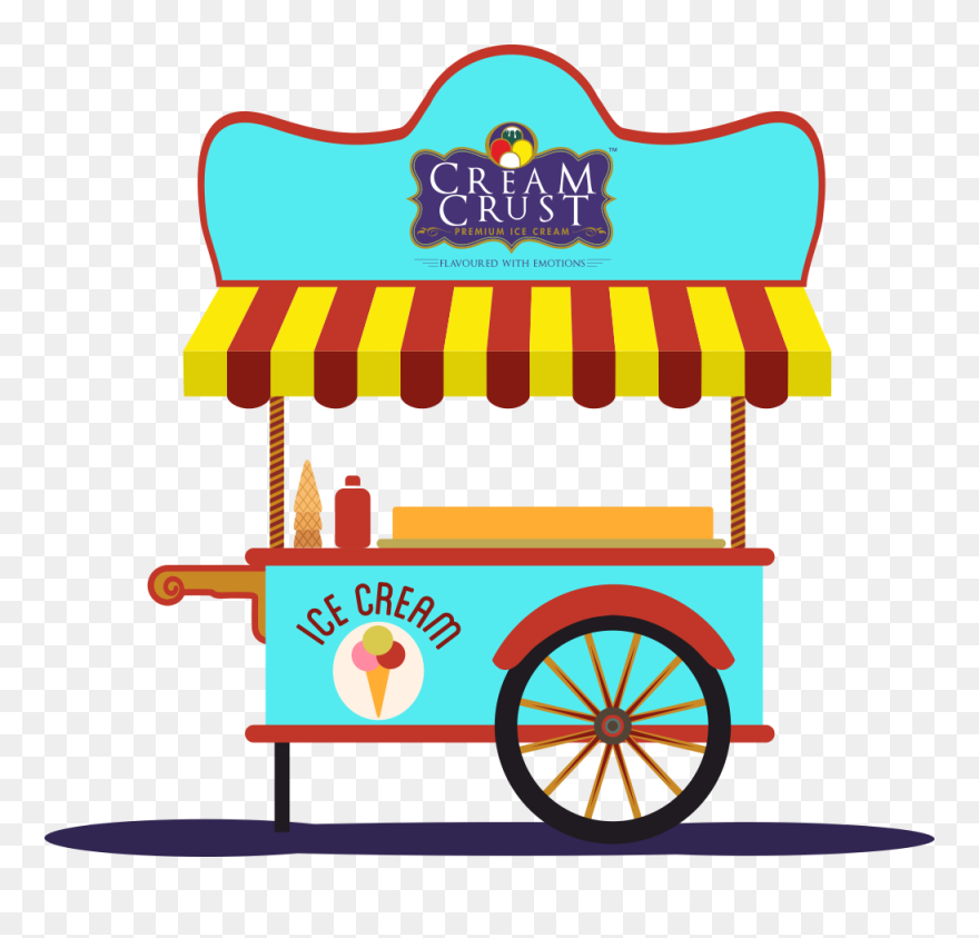 Detail Ice Cream Cart Clipart Nomer 10