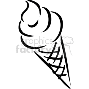 Detail Ice Cream Cone Black And White Clipart Nomer 31