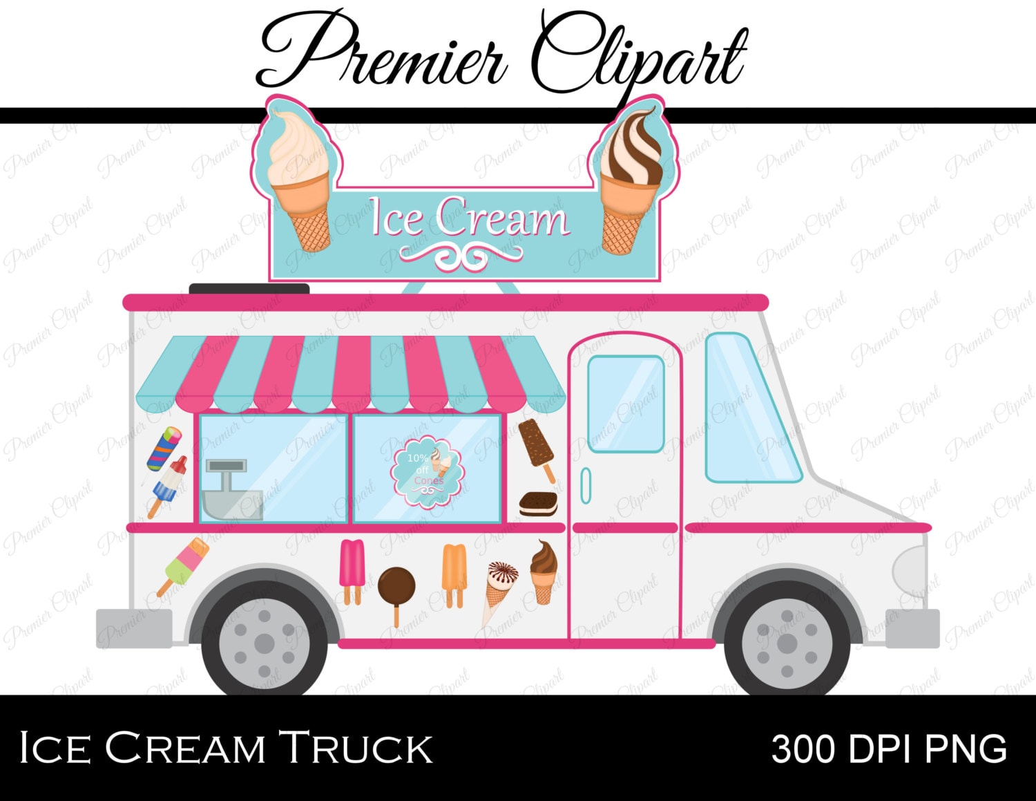 Detail Ice Cream Truck Clipart Nomer 39