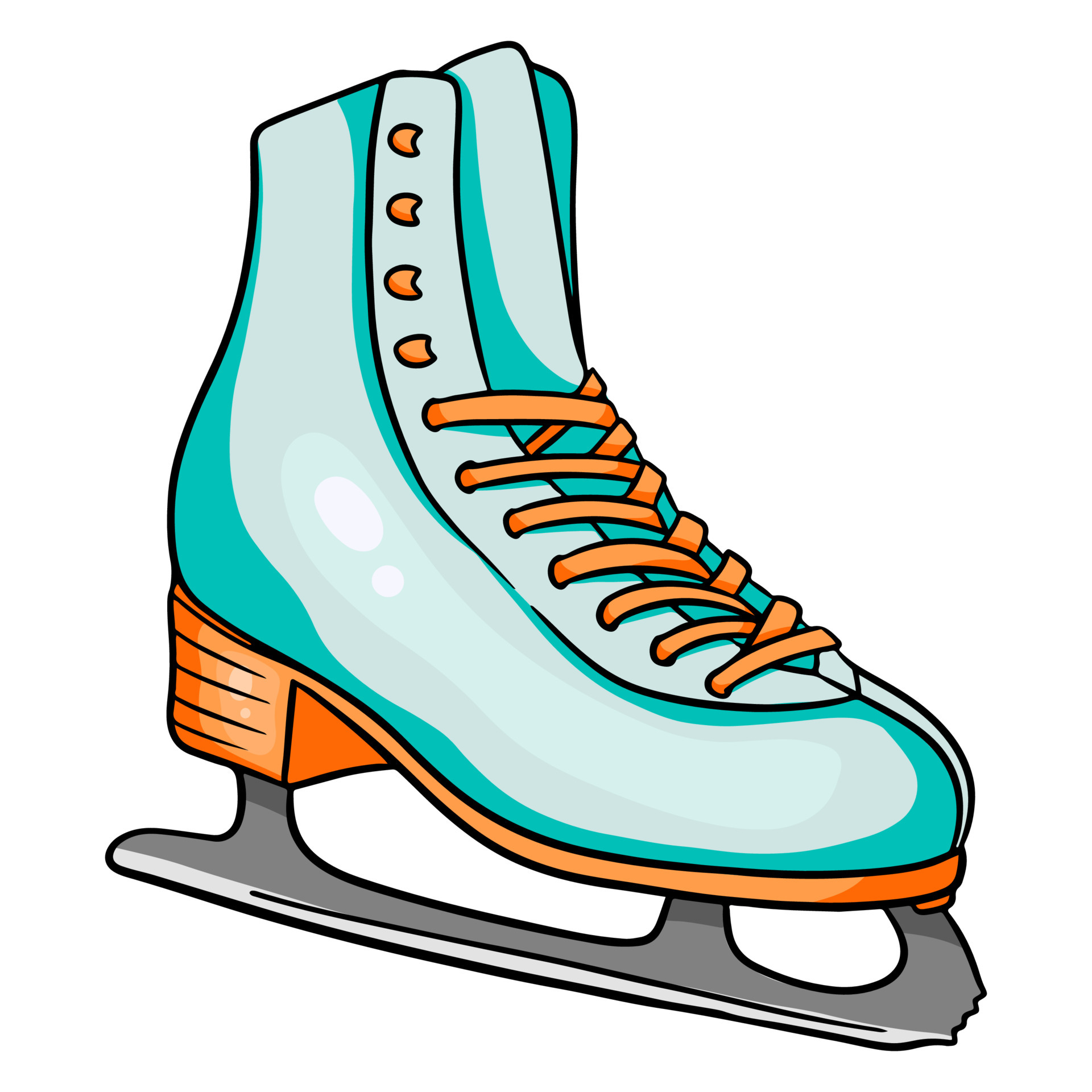 Detail Ice Skates Clip Art Nomer 42