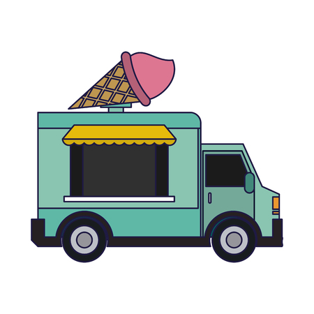 Detail Icecream Truck Clipart Nomer 15