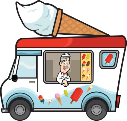 Detail Icecream Truck Clipart Nomer 37