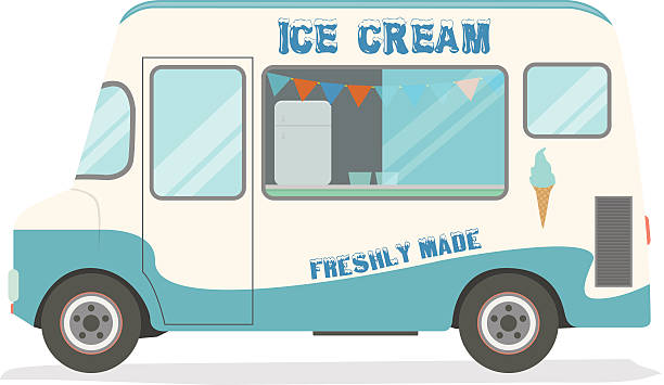 Detail Icecream Truck Clipart Nomer 38