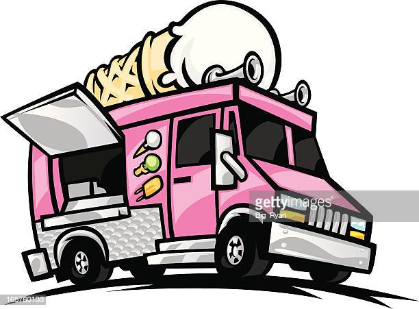 Detail Icecream Truck Clipart Nomer 43