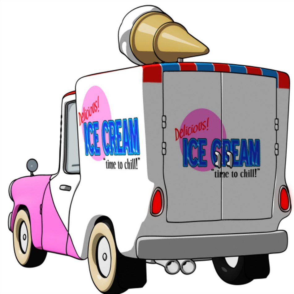 Detail Icecream Truck Clipart Nomer 48