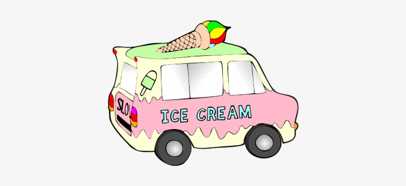 Detail Icecream Truck Clipart Nomer 53