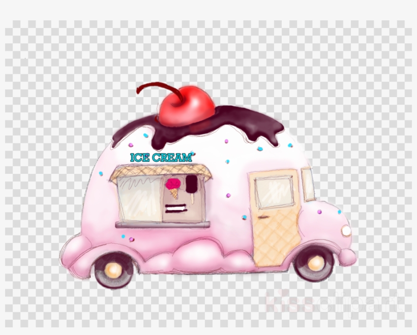 Detail Icecream Truck Clipart Nomer 54