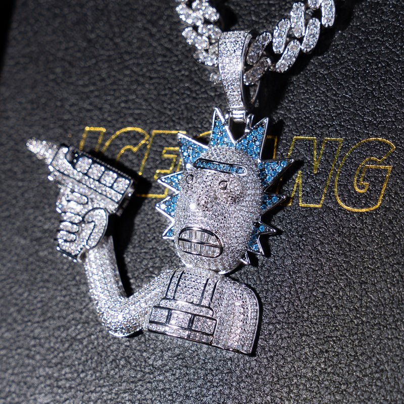 Detail Iced Out Rick And Morty Pendant Nomer 5